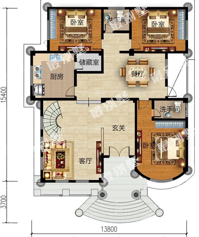 “壕”就一個(gè)字，三層豪華歐式農(nóng)村別墅 建完就是村里地標(biāo)性建筑！