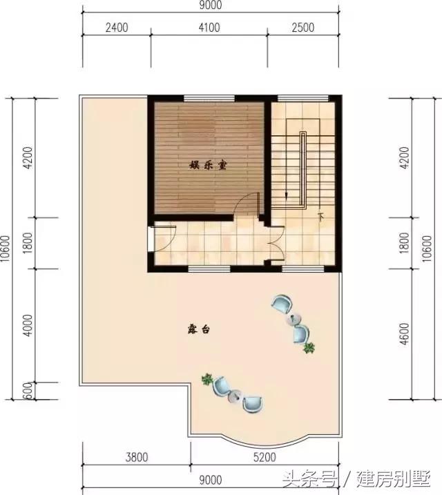 9×10.6米三層農(nóng)村別墅，占地面積不超100平米的最佳戶型