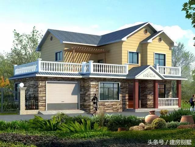 16×12.5米兩層農(nóng)村別墅，堂屋書屋車庫露臺(tái)一樣不落