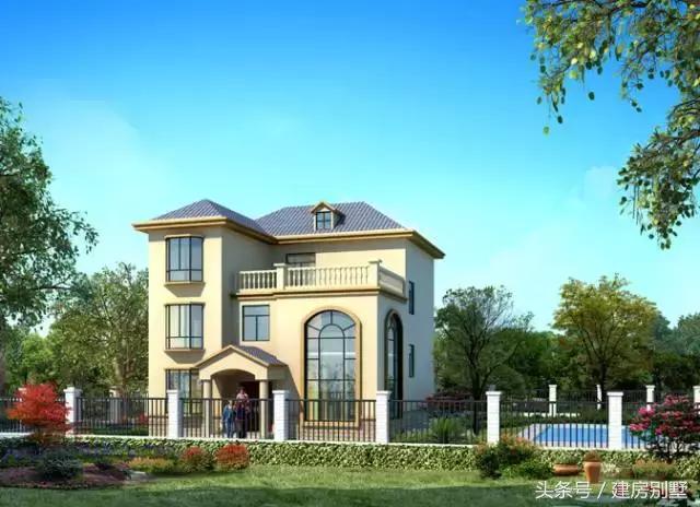 11.9×12.5米三層農(nóng)村別墅，最愛的飄窗每個臥室都有