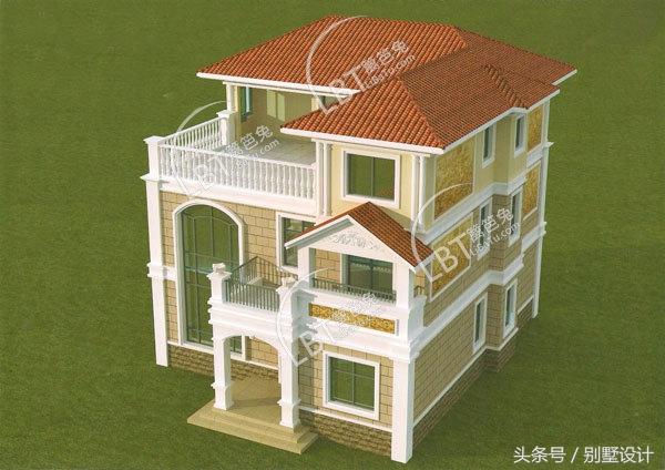 二層半三層獨(dú)棟別墅設(shè)計(jì)圖紙帶效果圖占地138平方米，客廳挑空復(fù)式樓！