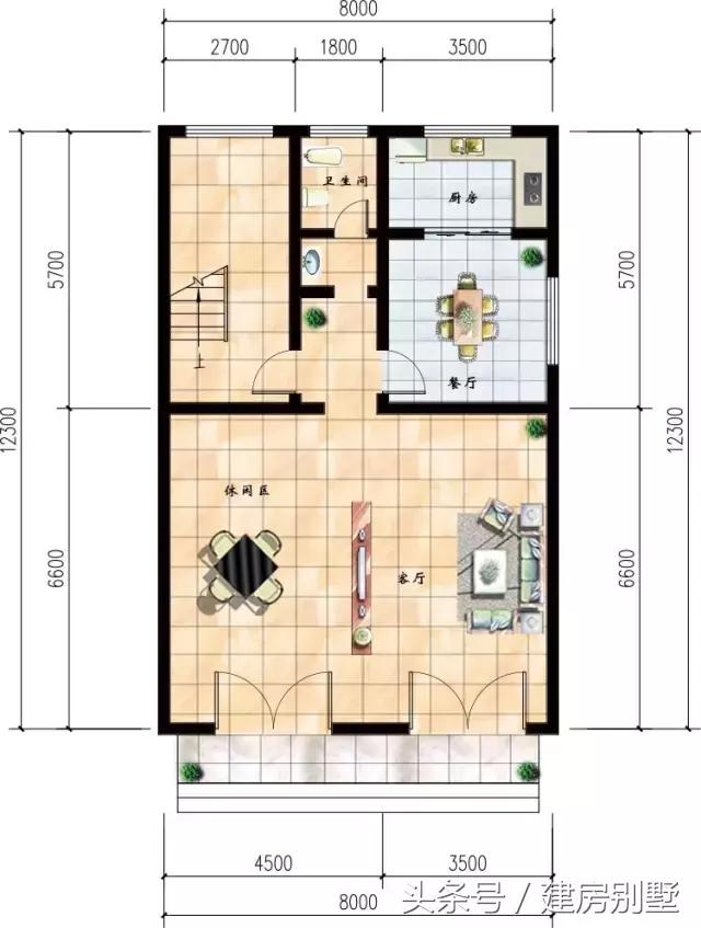 8×12.3米四層帶店面的商住兩用房，誰說面寬小的房子不好看