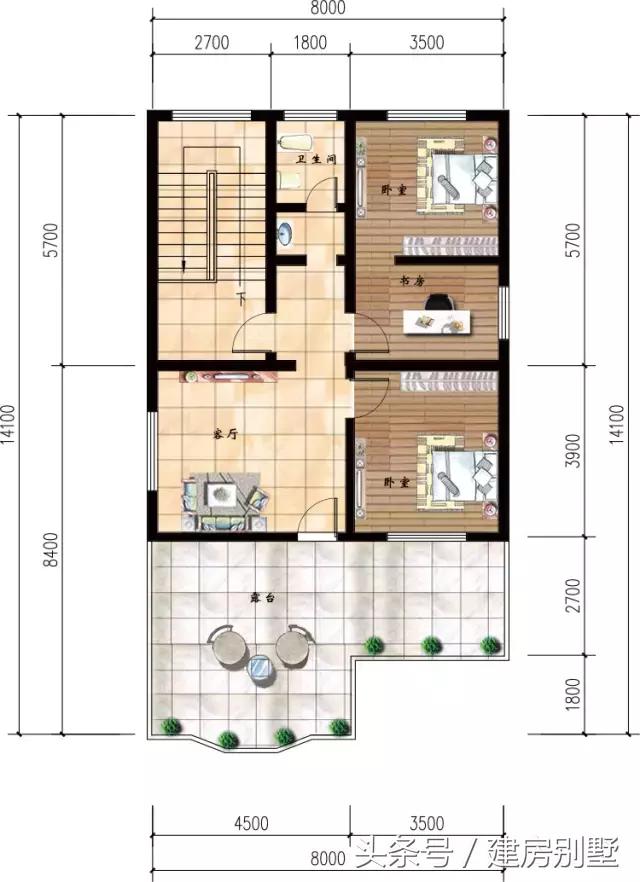 8×12.3米四層帶店面的商住兩用房，誰說面寬小的房子不好看