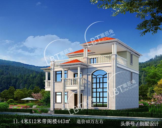 外挑陽臺帶大客廳鄉(xiāng)村自建三層別墅！頂樓帶閣樓實際為假四層！還有神臺！