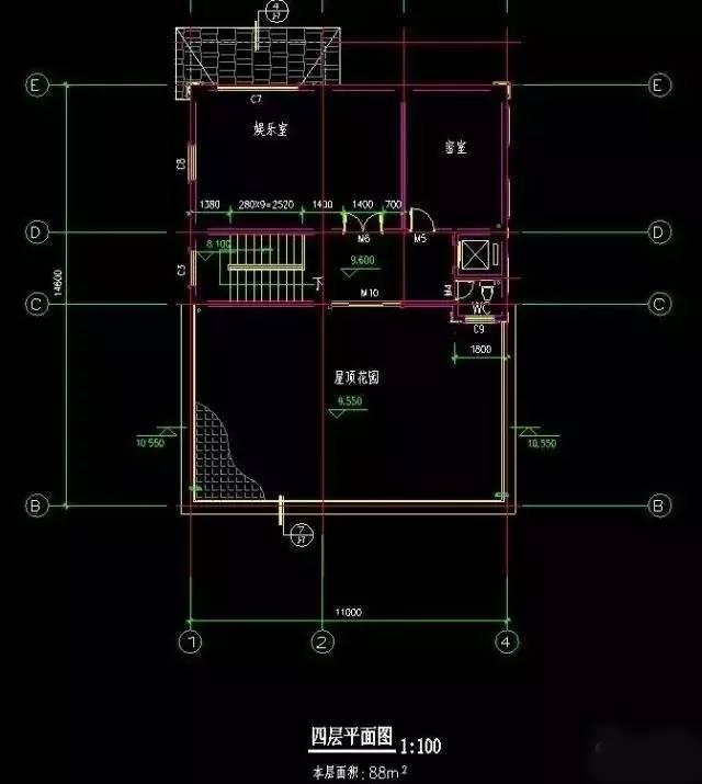 高檔配置的四層農(nóng)村別墅戶型，完爆城市商品房