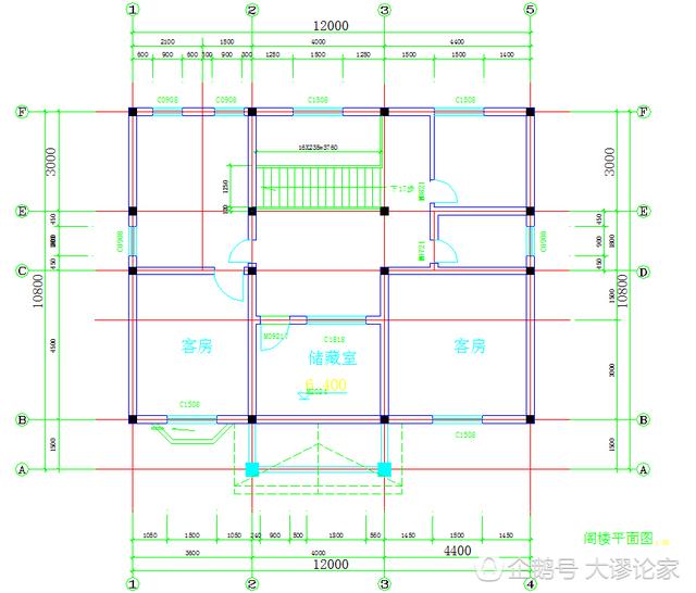 帶旋轉(zhuǎn)樓梯的農(nóng)村別墅戶型，建好了就是人生贏家