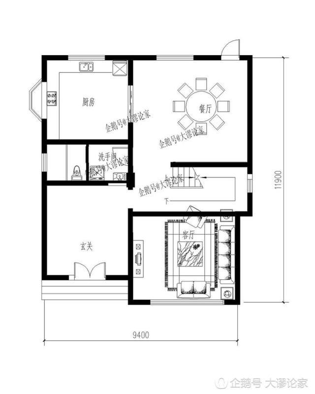這款帶挑空客廳的三層農(nóng)村別墅，村長看了都不淡定