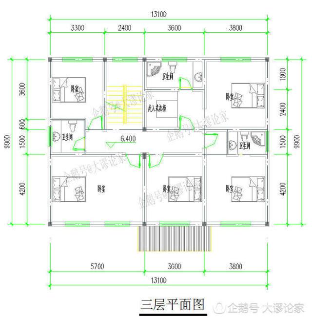 臥室很多的四層中式農(nóng)村別墅，過年招待親友再不怕沒地方了