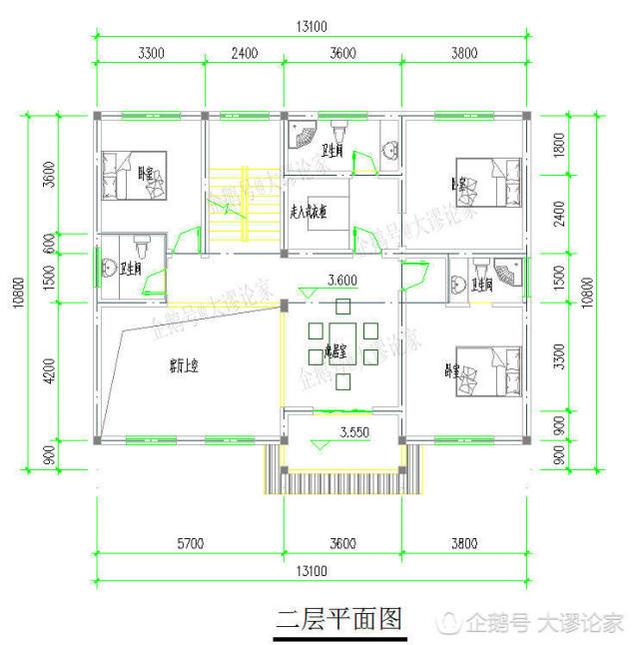 臥室很多的四層中式農(nóng)村別墅，過年招待親友再不怕沒地方了