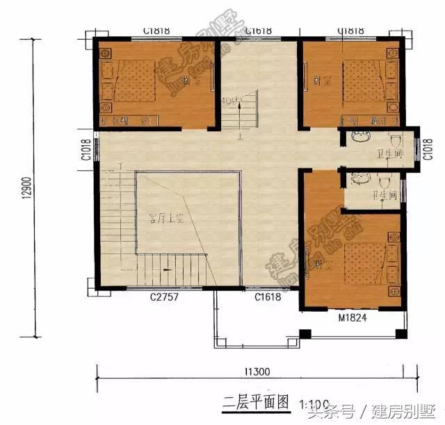 11.3×12.9米三層農(nóng)村別墅，經(jīng)典不過(guò)時(shí)戶型