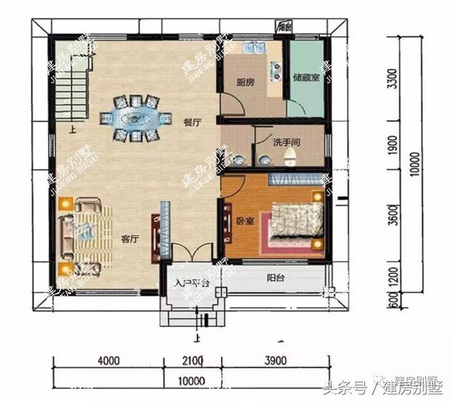 2棟10*10磚混結(jié)構(gòu)的二層別墅設(shè)計圖，造價十幾萬，一輛車錢就能蓋棟新房