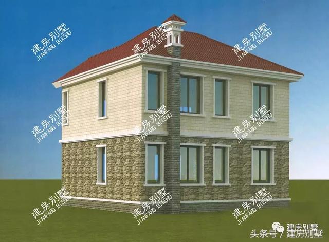 2棟10*10磚混結(jié)構(gòu)的二層別墅設(shè)計圖，造價十幾萬，一輛車錢就能蓋棟新房