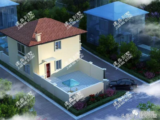 2棟10*10磚混結(jié)構(gòu)的二層別墅設(shè)計圖，造價十幾萬，一輛車錢就能蓋棟新房