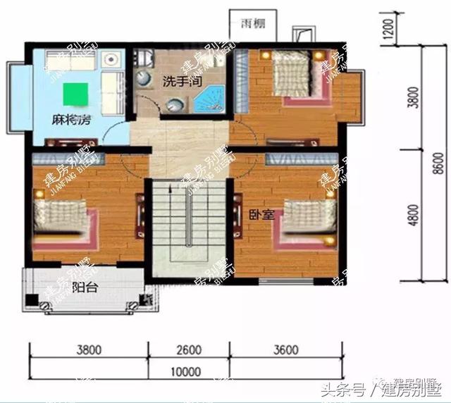 2棟10*10磚混結(jié)構(gòu)的二層別墅設(shè)計圖，造價十幾萬，一輛車錢就能蓋棟新房