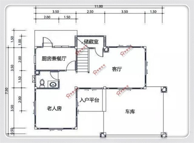 11X7.5米二層現(xiàn)代農(nóng)村別墅，20萬造價，為你兒子建一套吧