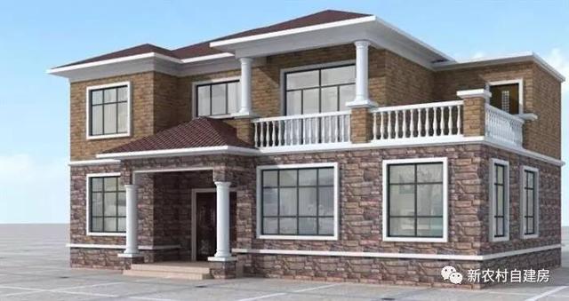 20萬內(nèi)的農(nóng)村私人別墅設(shè)計(jì)圖，14x9米，含平面圖和立面圖