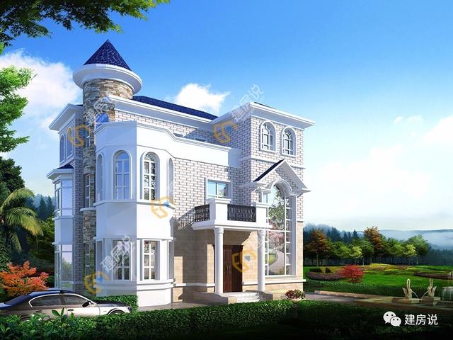 多臥室的三層農(nóng)村別墅，既簡約大氣又有時尚感