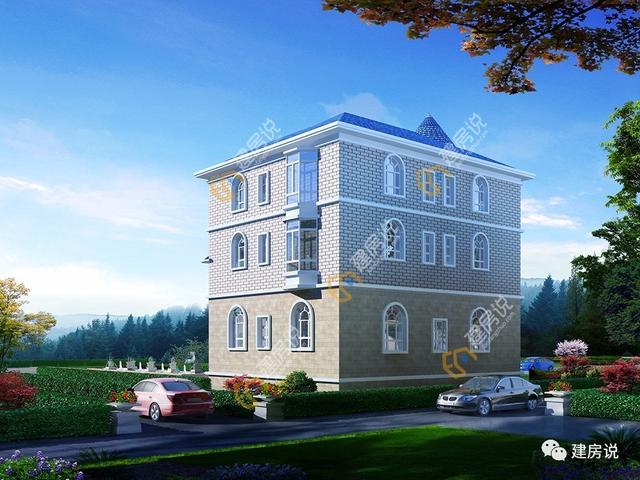 多臥室的三層農(nóng)村別墅，既簡約大氣又有時尚感