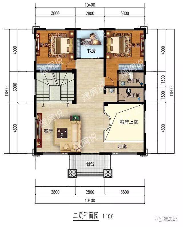 10.4X11.8米農(nóng)村四層別墅，精美洋氣的經(jīng)典之作