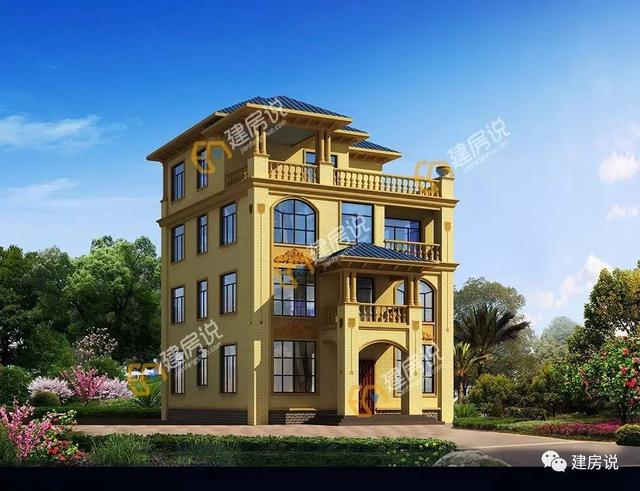 10.4X11.8米農(nóng)村四層別墅，精美洋氣的經(jīng)典之作