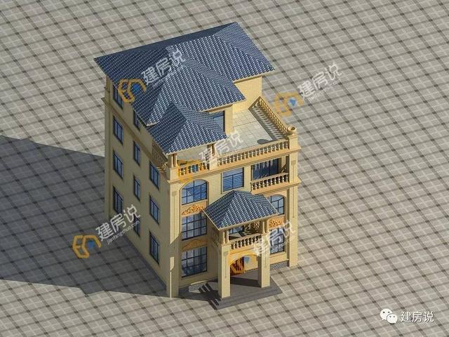 10.4X11.8米農(nóng)村四層別墅，精美洋氣的經(jīng)典之作