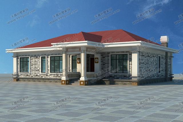 3套造價18萬的一層自建房圖紙