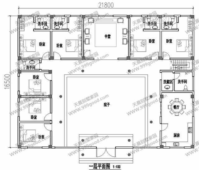3套造價18萬的一層自建房圖紙