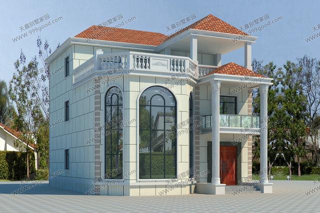 6套面寬10米左右的別墅圖紙，用地面寬小就這樣建！