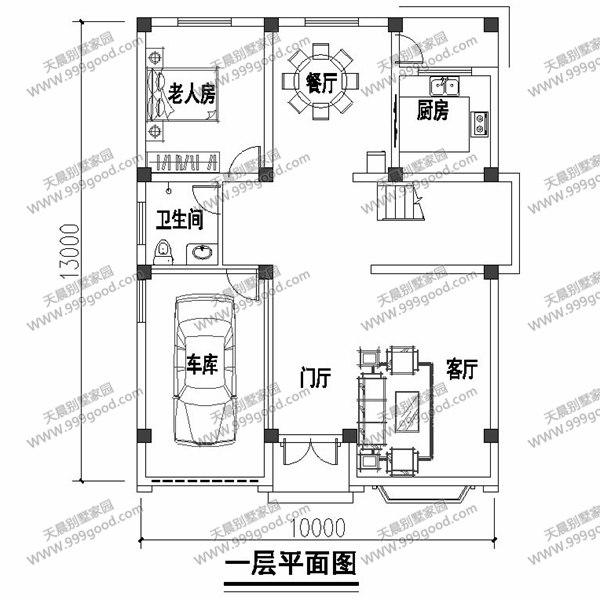 6套面寬10米左右的別墅圖紙，用地面寬小就這樣建！