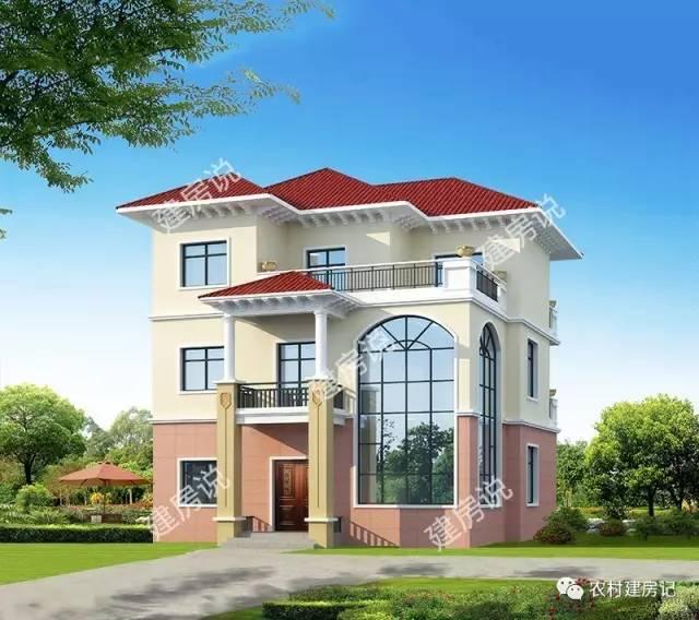 12.2×14米挑空客廳三層農(nóng)村別墅，這樣的房子你建不建