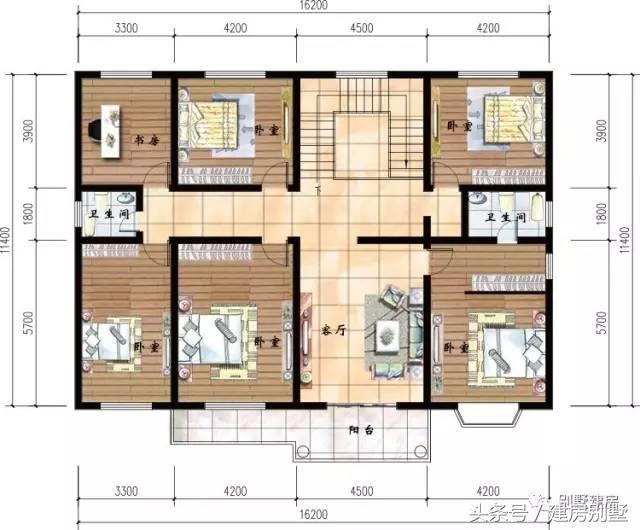 16.2×11.4米二層農(nóng)村別墅，房間多，生三胎都?jí)蜃? src="/uploads/allimg/180524/14541H943-1.jpg" img_width="640" img_height="564" inline="0" style="border: 0px; max-width: 100%; display: block; margin: 10px auto;" /></p>
<p style="margin: 16px 0px; padding: 0px; color: rgb(34, 34, 34); font-family: "PingFang SC", "Hiragino Sans GB", "Microsoft YaHei", "WenQuanYi Micro Hei", "Helvetica Neue", Arial, sans-serif; font-size: 16px;"><span style="font-weight: 700;">二層平面圖</span></p>
<p style="margin: 16px 0px; padding: 0px; color: rgb(34, 34, 34); font-family: "PingFang SC", "Hiragino Sans GB", "Microsoft YaHei", "WenQuanYi Micro Hei", "Helvetica Neue", Arial, sans-serif; font-size: 16px;"><img alt=