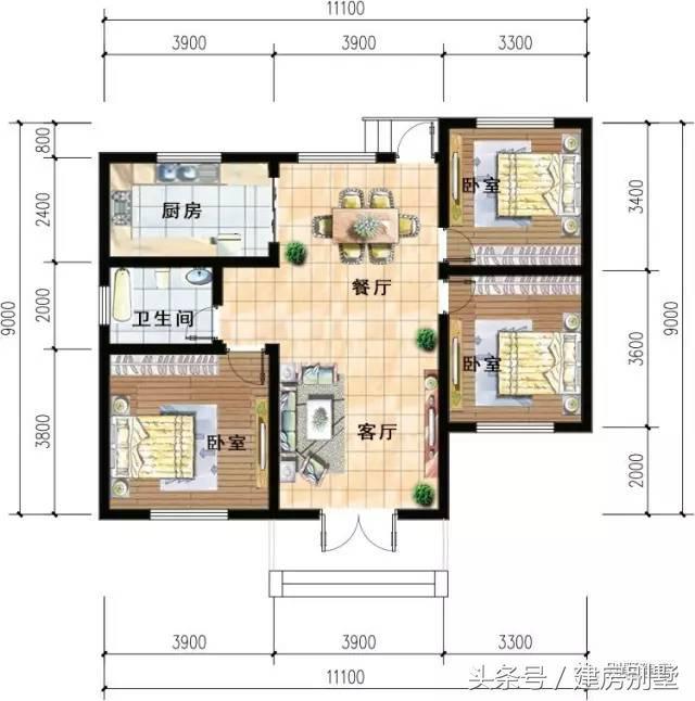 精選兩套一層農(nóng)村別墅，月薪5000也建得起的別墅