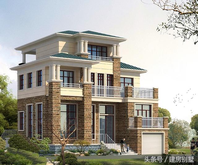 11.7×12.9米三層農(nóng)村別墅，建房就要與眾不同和獨(dú)一無二