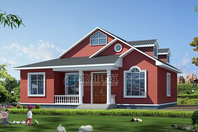 誰說一層自建房不好看，看看這款一層帶閣樓小別墅，洋氣又大方！