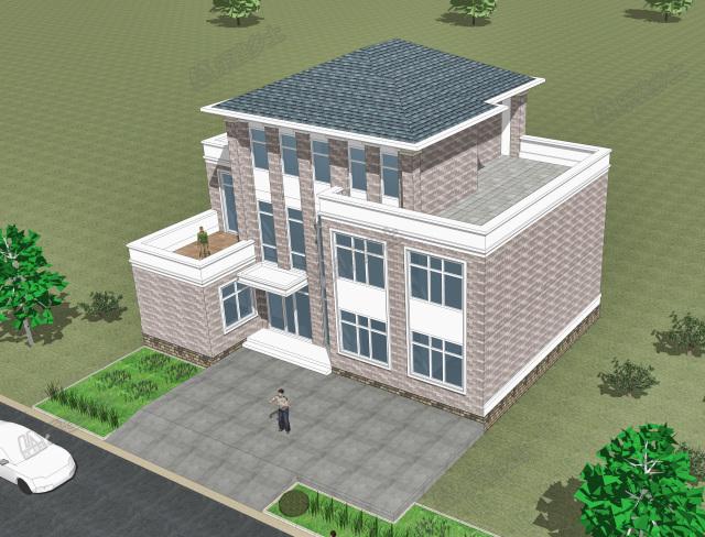 三層農(nóng)村自建民宅，專為兩代人居住設(shè)計(jì)