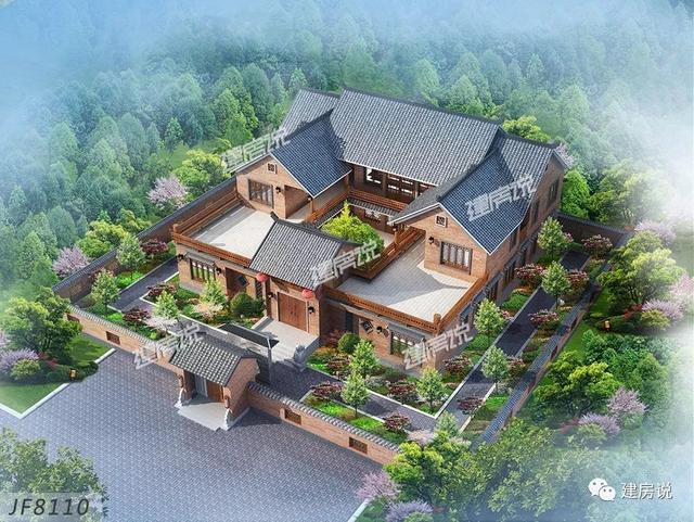 擁有一棟中式別墅，是多少人的夢想，建一個溫馨恬靜的安樂窩度過慢悠悠的溫暖歲月。