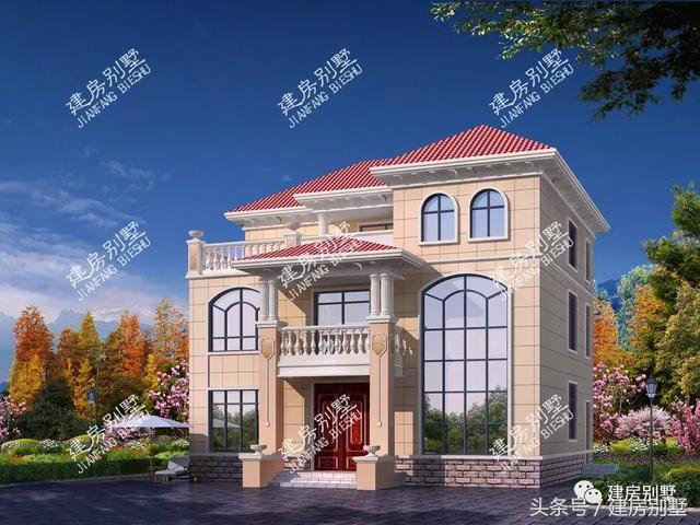 3棟三層農(nóng)村別墅設(shè)計(jì)圖，簡約大氣，無論蓋哪一棟都能讓你倍有面兒