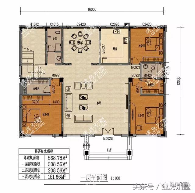 3棟三層農(nóng)村別墅設(shè)計(jì)圖，簡約大氣，無論蓋哪一棟都能讓你倍有面兒