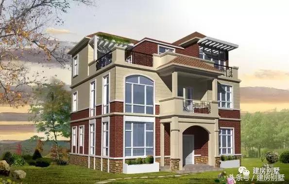 借錢也要蓋的一款別墅圖，房子周正外觀大氣，太值了