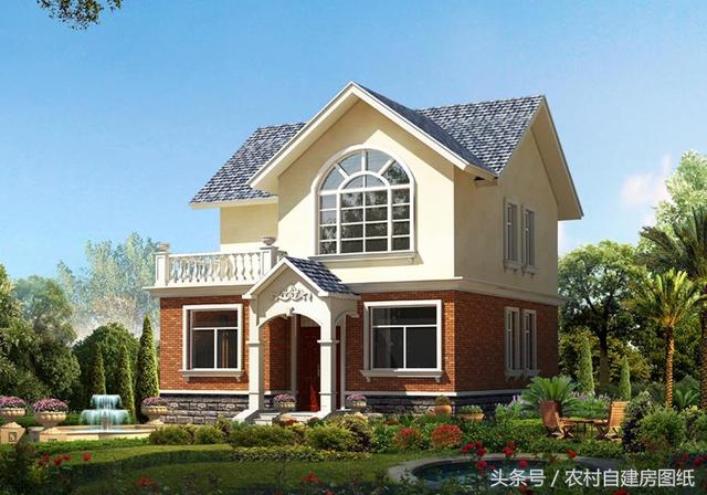 4款小戶型別墅圖，100平以內(nèi)的二層農(nóng)村房，又精致又溫馨，造價(jià)不貴隨便建