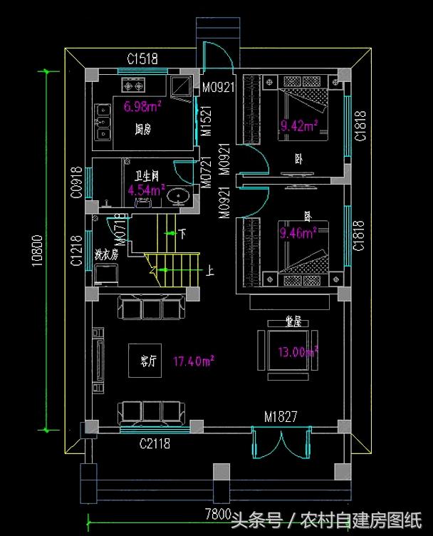 4款小戶型別墅圖，100平以內(nèi)的二層農(nóng)村房，又精致又溫馨，造價(jià)不貴隨便建
