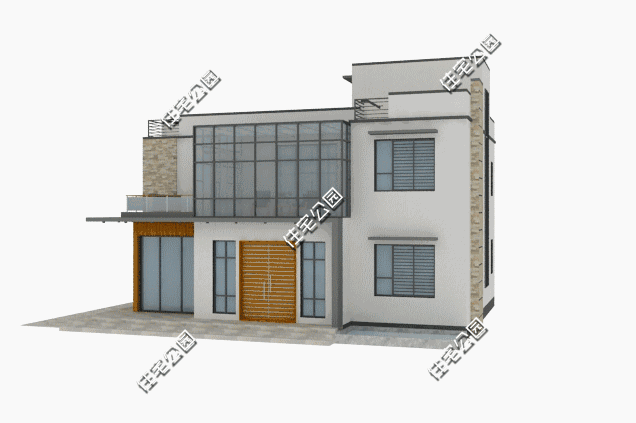 14×14米二層別墅圖，時尚而具有藝術(shù)氣質(zhì)的外觀造型，讓人印象深刻。