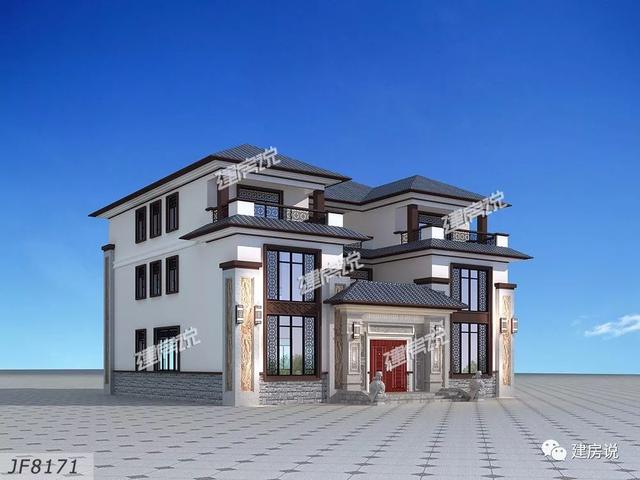 三層新中式別墅圖，顏值和布局都堪稱別墅中的轟炸機(jī)，擁有這樣的房子簡直是人生贏家啊