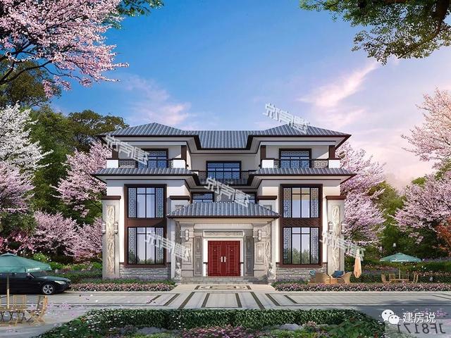 三層新中式別墅圖，顏值和布局都堪稱別墅中的轟炸機(jī)，擁有這樣的房子簡直是人生贏家啊