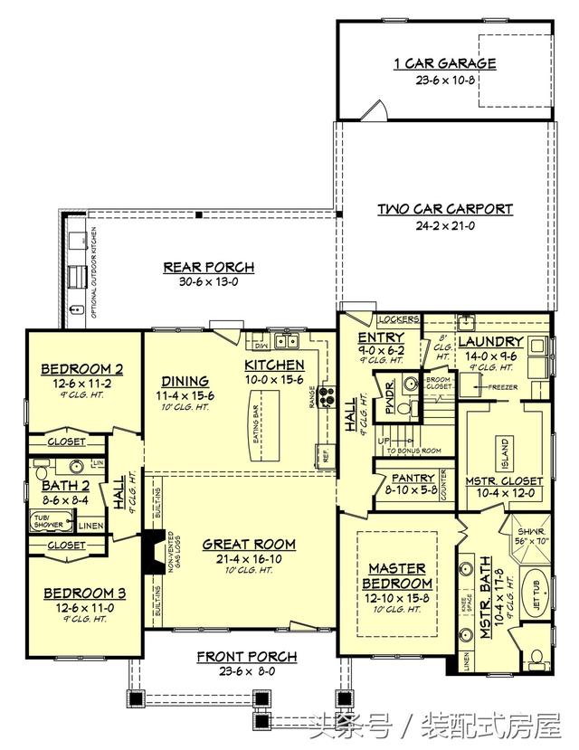 5款歐式坡頂輕鋼龍骨別墅配平面圖，有興趣的可以參考一下