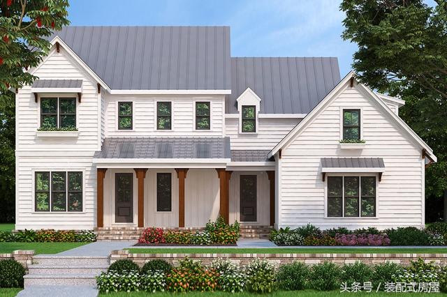 5款歐式坡頂輕鋼龍骨別墅配平面圖，有興趣的可以參考一下