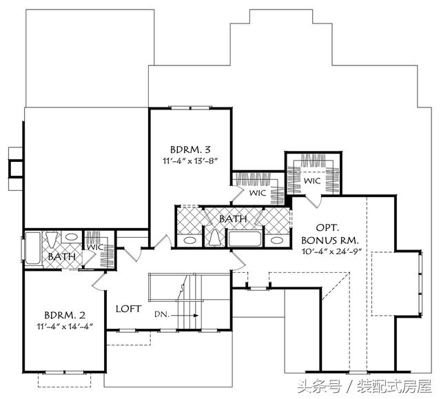5款歐式坡頂輕鋼龍骨別墅配平面圖，有興趣的可以參考一下