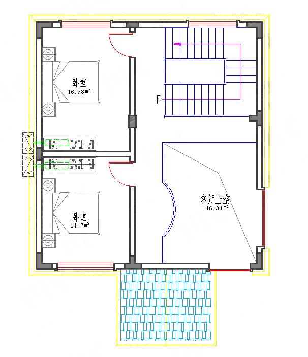 二層小戶型帶挑空客廳自建房全套施工圖，15萬80㎡1廳2室建筑結(jié)構(gòu)水電齊