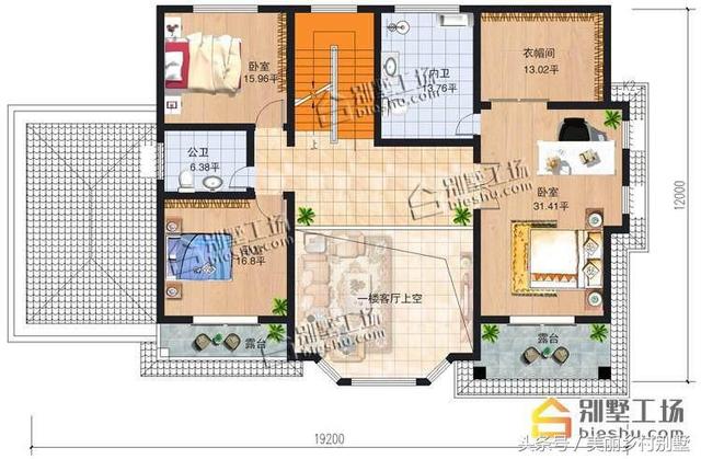 二層簡(jiǎn)歐風(fēng)格復(fù)式別墅圖，空間寬敞，住起來(lái)更舒心。