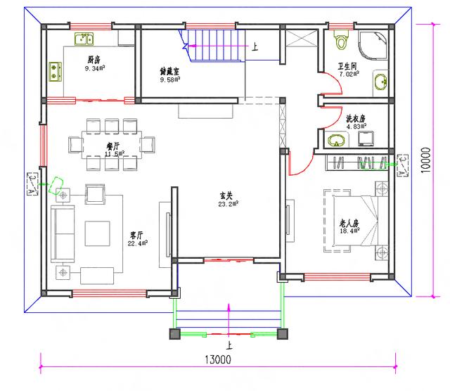 二層農(nóng)村自建別墅施工圖13×1022萬2廳4室?guī)追? src="/uploads/allimg/180526/1529362023-0.jpg" img_width="500" img_height="450" inline="0" style="box-sizing: border-box; -webkit-tap-highlight-color: transparent; border-style: none; max-width: 100%; display: block; margin: 10px auto;" />
<p class="pgc-img-caption" style="box-sizing: border-box; -webkit-tap-highlight-color: transparent; margin: 0px; padding: 0px; text-align: center; font-size: 12px; color: rgb(119, 119, 119); line-height: 16px;"> </p>
</div>
<p style="box-sizing: border-box; -webkit-tap-highlight-color: transparent; margin: 16px 0px; padding: 0px; color: rgb(34, 34, 34); font-family: "PingFang SC", "Hiragino Sans GB", "Microsoft YaHei", "WenQuanYi Micro Hei", "Helvetica Neue", Arial, sans-serif; font-size: 16px;">層數(shù)：二層</p>
<p style="box-sizing: border-box; -webkit-tap-highlight-color: transparent; margin: 16px 0px; padding: 0px; color: rgb(34, 34, 34); font-family: "PingFang SC", "Hiragino Sans GB", "Microsoft YaHei", "WenQuanYi Micro Hei", "Helvetica Neue", Arial, sans-serif; font-size: 16px;">開間：13米</p>
<p style="box-sizing: border-box; -webkit-tap-highlight-color: transparent; margin: 16px 0px; padding: 0px; color: rgb(34, 34, 34); font-family: "PingFang SC", "Hiragino Sans GB", "Microsoft YaHei", "WenQuanYi Micro Hei", "Helvetica Neue", Arial, sans-serif; font-size: 16px;">進深：10米</p>
<p style="box-sizing: border-box; -webkit-tap-highlight-color: transparent; margin: 16px 0px; padding: 0px; color: rgb(34, 34, 34); font-family: "PingFang SC", "Hiragino Sans GB", "Microsoft YaHei", "WenQuanYi Micro Hei", "Helvetica Neue", Arial, sans-serif; font-size: 16px;">首層占地面積：123㎡</p>
<p style="box-sizing: border-box; -webkit-tap-highlight-color: transparent; margin: 16px 0px; padding: 0px; color: rgb(34, 34, 34); font-family: "PingFang SC", "Hiragino Sans GB", "Microsoft YaHei", "WenQuanYi Micro Hei", "Helvetica Neue", Arial, sans-serif; font-size: 16px;">總建筑面積：245㎡</p>
<p style="box-sizing: border-box; -webkit-tap-highlight-color: transparent; margin: 16px 0px; padding: 0px; color: rgb(34, 34, 34); font-family: "PingFang SC", "Hiragino Sans GB", "Microsoft YaHei", "WenQuanYi Micro Hei", "Helvetica Neue", Arial, sans-serif; font-size: 16px;">結(jié)構(gòu)形式：磚混結(jié)構(gòu)</p>
<p style="box-sizing: border-box; -webkit-tap-highlight-color: transparent; margin: 16px 0px; padding: 0px; color: rgb(34, 34, 34); font-family: "PingFang SC", "Hiragino Sans GB", "Microsoft YaHei", "WenQuanYi Micro Hei", "Helvetica Neue", Arial, sans-serif; font-size: 16px;">主體造價：22萬</p>
<p style="box-sizing: border-box; -webkit-tap-highlight-color: transparent; margin: 16px 0px; padding: 0px; color: rgb(34, 34, 34); font-family: "PingFang SC", "Hiragino Sans GB", "Microsoft YaHei", "WenQuanYi Micro Hei", "Helvetica Neue", Arial, sans-serif; font-size: 16px;">功能設計</p>
<div   id="8a8gmam"   class="pgc-img" style="box-sizing: border-box; -webkit-tap-highlight-color: transparent; margin: 0px; padding: 0px; color: rgb(34, 34, 34); font-family: "PingFang SC", "Hiragino Sans GB", "Microsoft YaHei", "WenQuanYi Micro Hei", "Helvetica Neue", Arial, sans-serif; font-size: 16px;"><img alt=